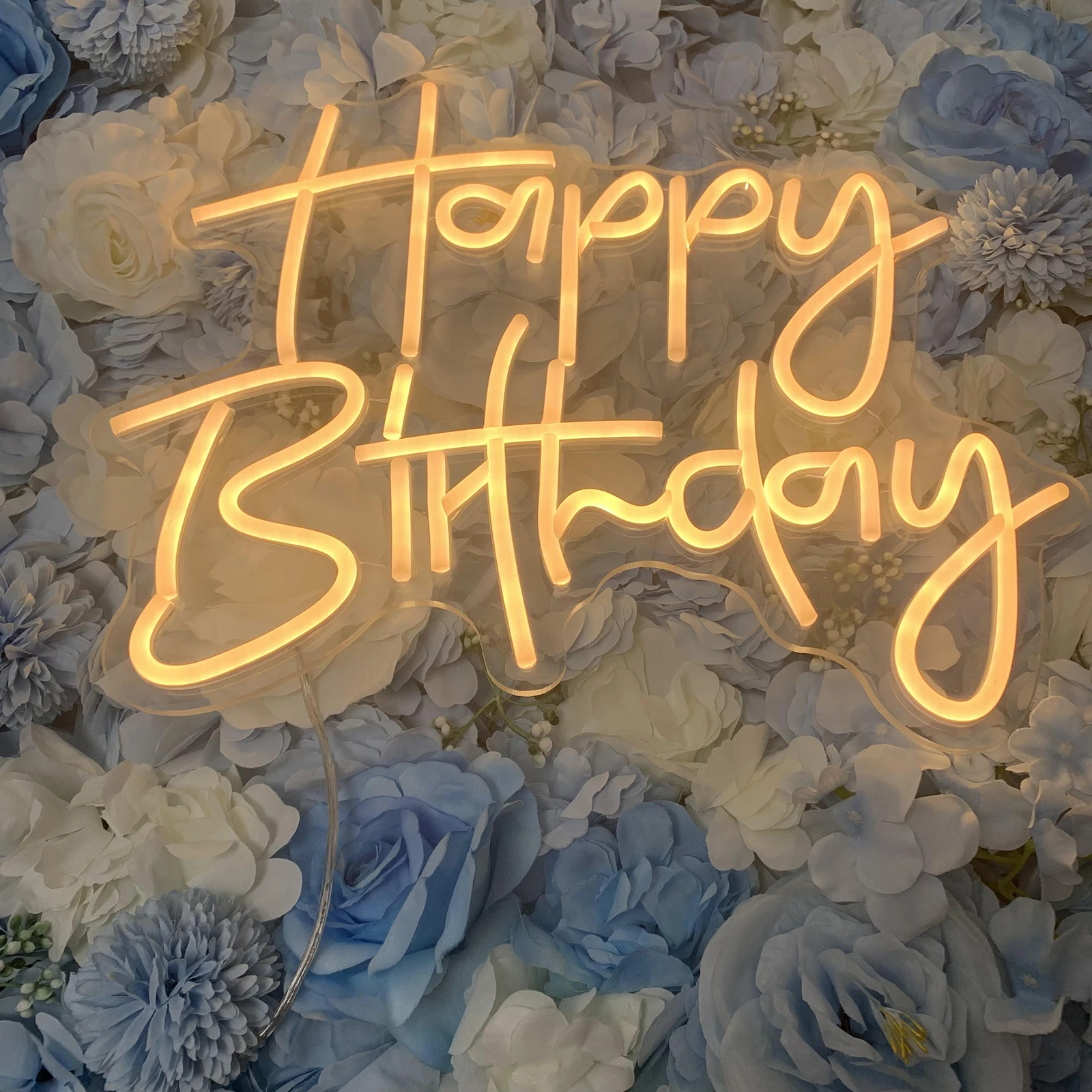 Happy Birthday Neon Sign LED Birthday Party Wall Decor Room Decor LED Light Signs Neon Lights Home Decoration Lamp USB-powered