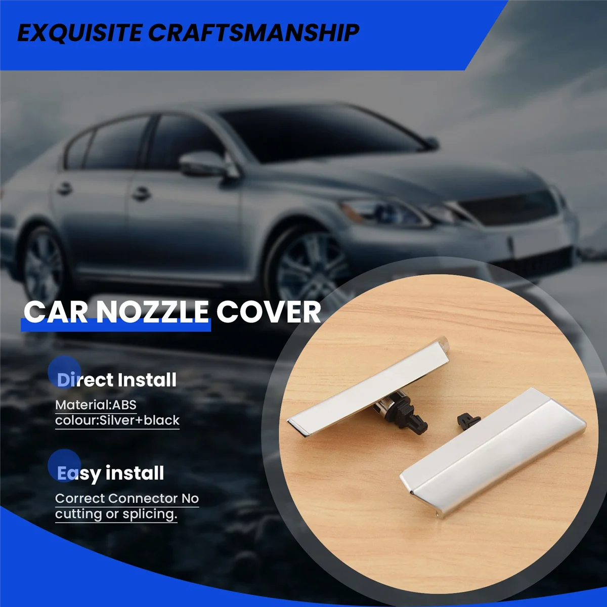 Car Styling Headlight Washer Nozzle Cover for Lexus GS300 GS350 GS430 GS450H GS460 2006-2011 85208-30031 85207-30031