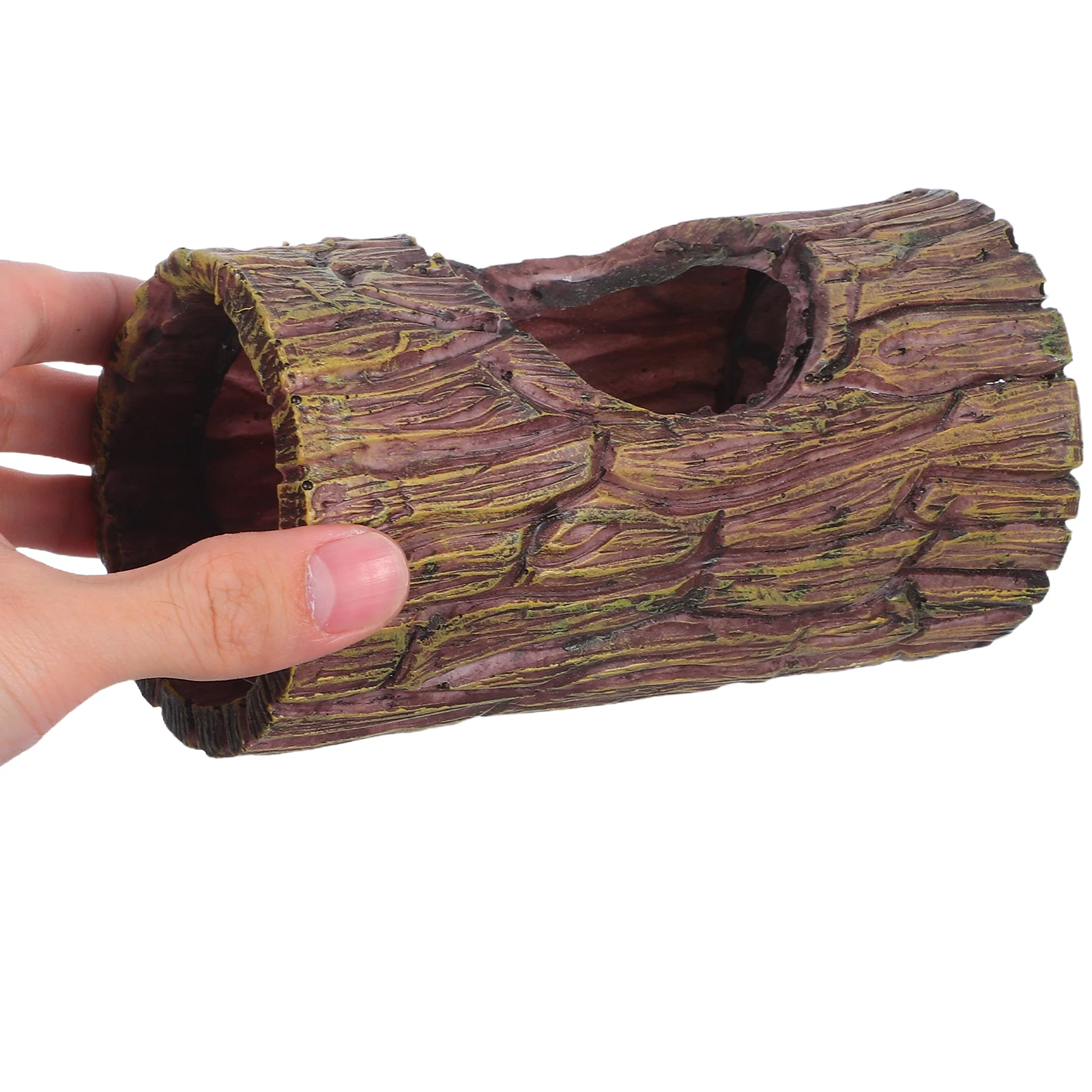 

Gecko Suction Cup Tree Hideout Resin Bark Reptile Hide Cave Lizard Habitat Decor Aquarium Fish Tank Accessories