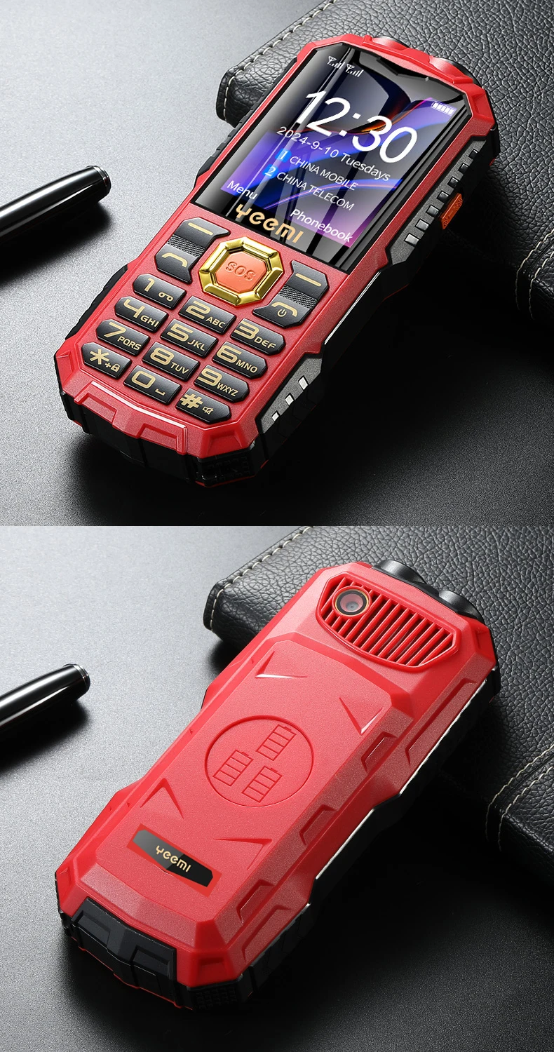 YEEMI Q7+ 4G Mobile Phone 2.4inches LTE Flashlight Waterproof Outdoor Cellphone Loud Speaker 2400mAh Big Battery For Elderly