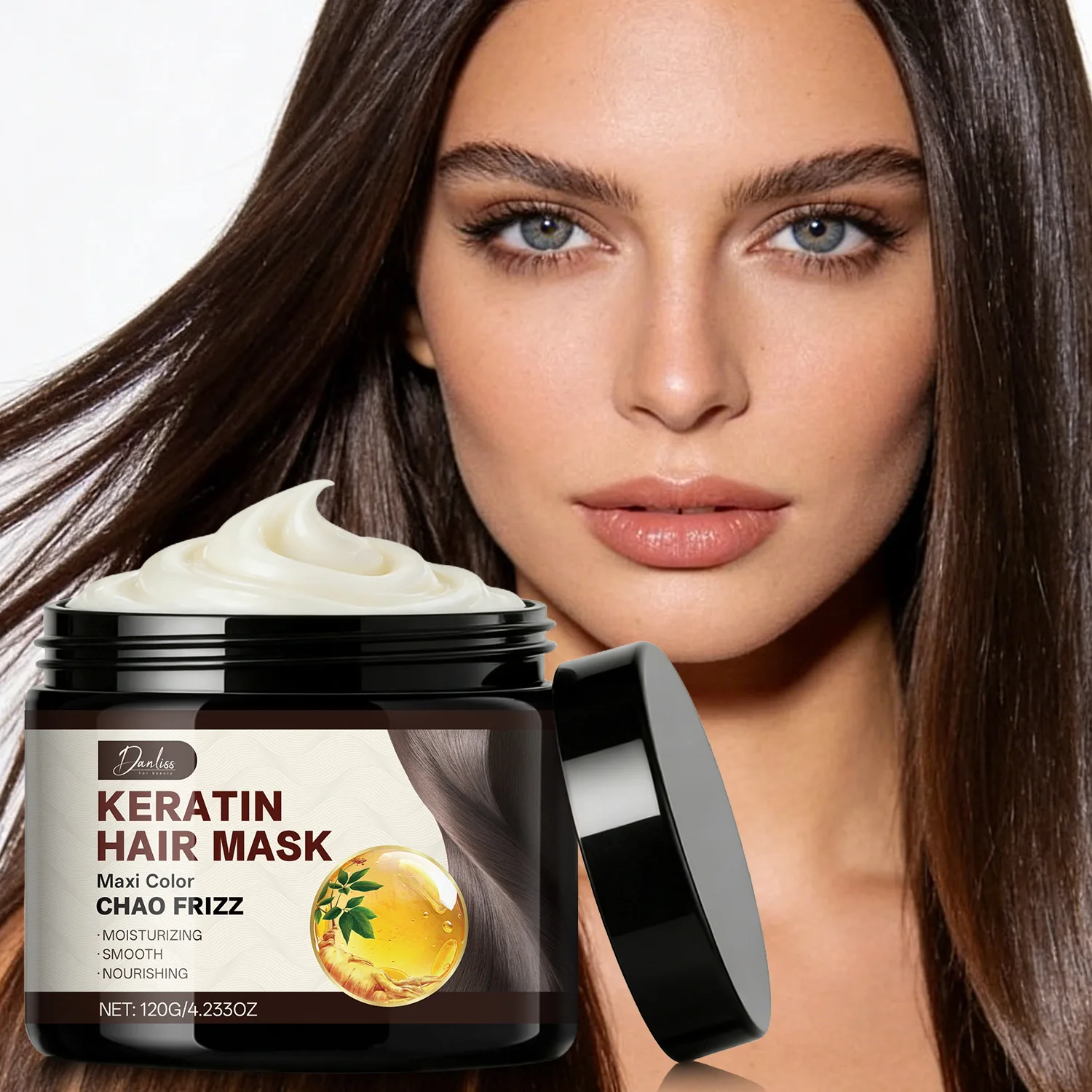 

Кератиновая маска для волос - увлажняет и разглаживает волосы, предотвращает сухость и пушистость, улучшает качество волос 120г