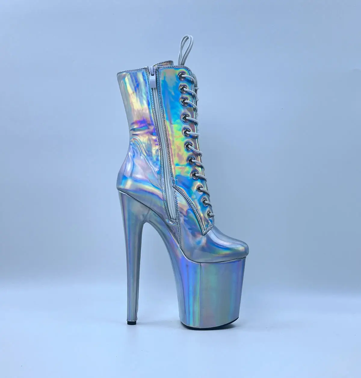 LAIJIANJINXIA New 20CM/8inches PU Upper Sexy Exotic High Heel Platform Party Women Model Boots Pole Dance Shoes GH2015