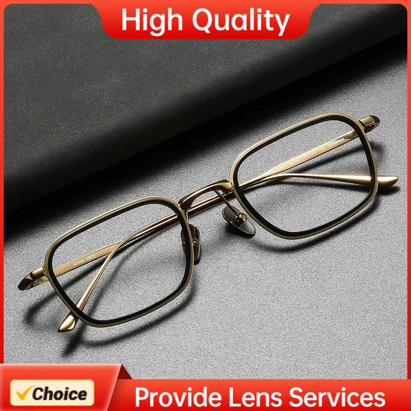 

MASUNAGA Style Titanium Acetate Square Eyeglasses Frame Bradbury Men Women Business Glasses for Anti Blue Light Support RX Lens