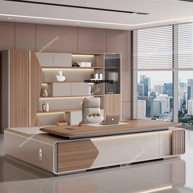 2026 summer Modern light luxury boss, president's desk, senior sense, desk manager, office table, commercial furniture