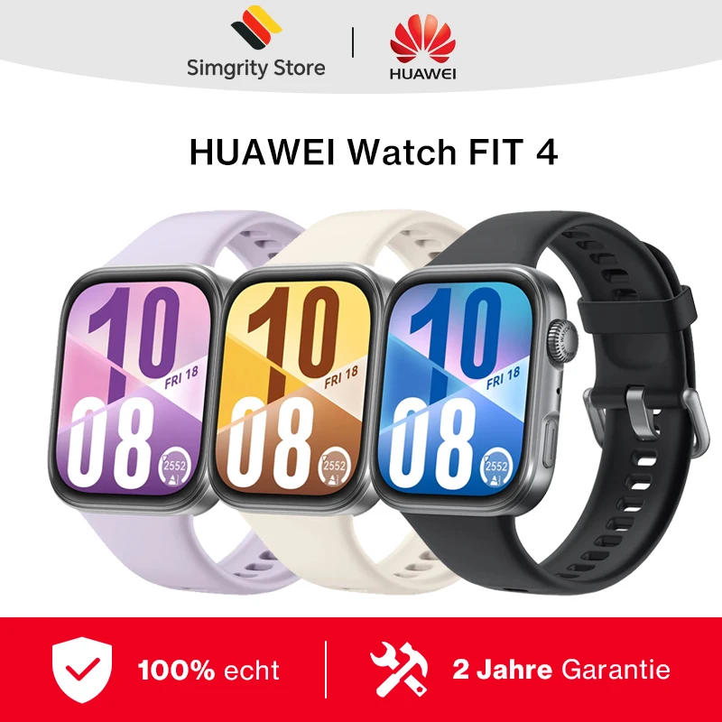 Reloj inteligente HUAWEI Watch FIT 4, monitor de actividad física, resistente al agua hasta 5 ATM, información sobre salud, batería con hasta 10 días de duración, compatible con Android e iOS.