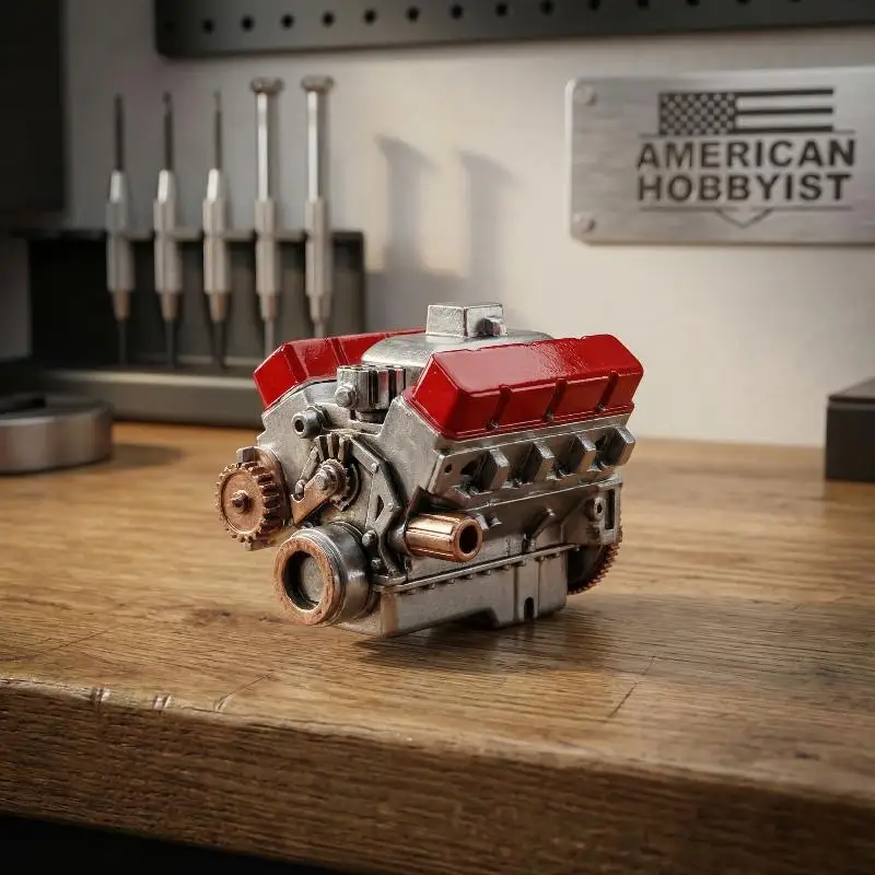 Simulated Engine Miniature Model :64 Scale Car Sand Table Scene Ornament for DIY Diorama Decoration Assembly