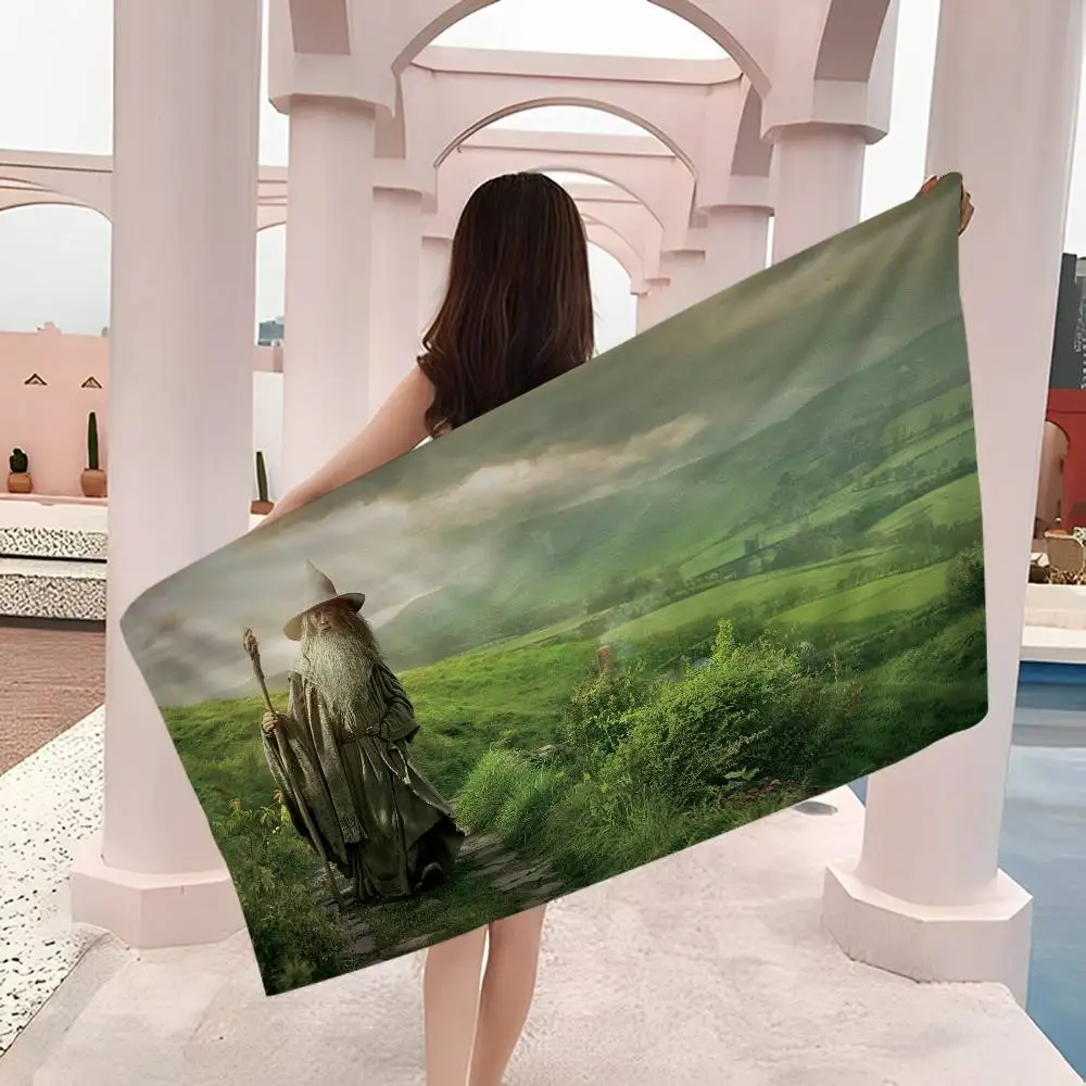 Adventure Film L-Lords Rings Microfiber Printed Beach Towel Mountain Climbing Yoga Beach Swimming Running Absorbent Soft Towel