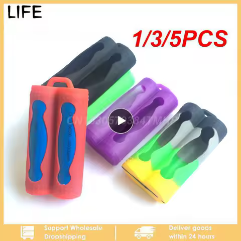 1/3/5PCS Double Battery Silicone Sleeve Cover Case For 18650 Battery Protective Bag Pouch Battery Storage Box Silicone