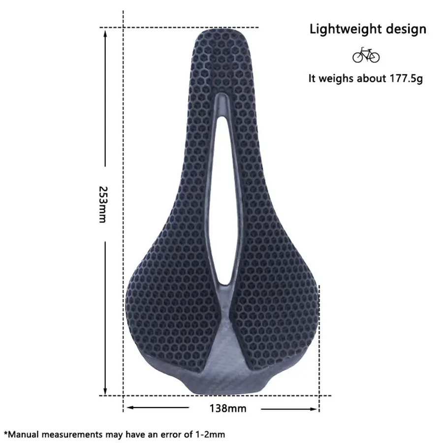 

Light Carbon Fiber Comfortable MTB Bike Seat Bike Accessories Gravel Road bike Cycling Seat Parts 3D Printed Bicycle Saddle