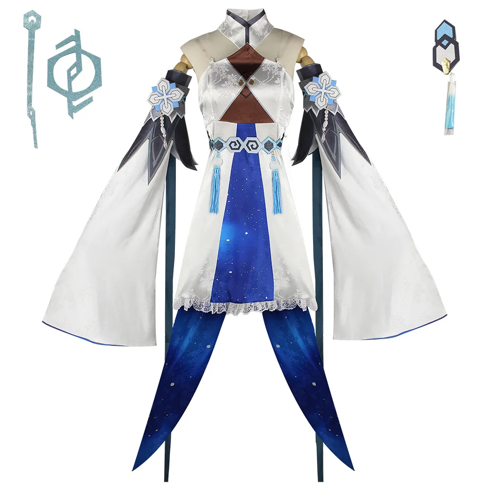 Guizhong Cosplay Costume gioco GenshinImpact Gui Zhong parrucca Cosplay Costume Haagentus uniforme vestito Cosplay Prop Set completo