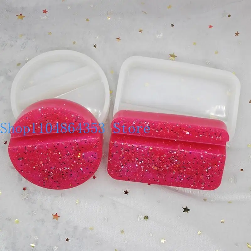

652F DIYJewelry Making Smartphone Stand Mold Shiny Holder Mold Epoxy Resin Mold Cellphone Bracket Silicone Mold