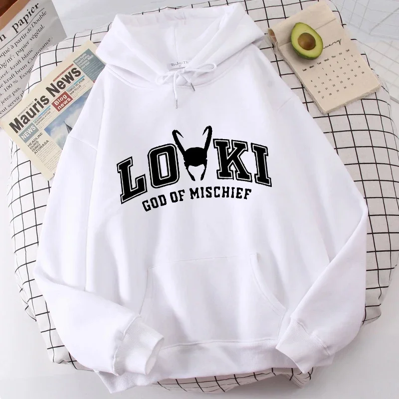 Marvel Superhero Loki Anime Hoodie Women Rocky Prank God Cartoon Hoodie Men Unisex Casual Street Fashion Winter Hoodie Man