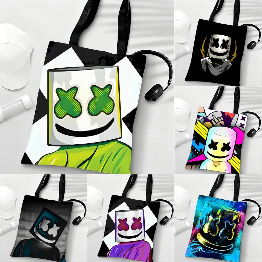 

M-MarshmelloS Music Producer Storage Bags Lightweight Eco Friendly Fashionable Multi Purpose Large Capacity Canvas Shoulder Tote