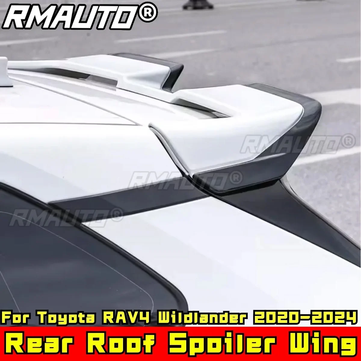 For Toyota RAV4 Wildlander 2020-2024 Body Kit Rear Roof Spoiler Glossy Black White Sport Style Rear Roof Wing Car Accessories