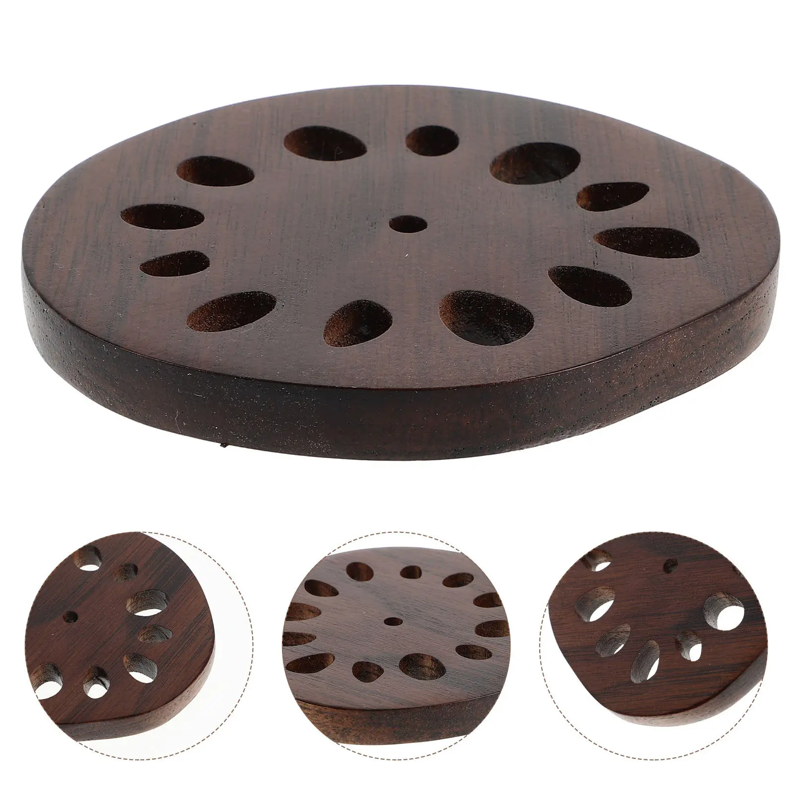 Bamboo Coaster Lotus Design Heat Insulating Non Slip Cup Coaster for Beverages Glass Bottle Teacup Dining Table Placemat