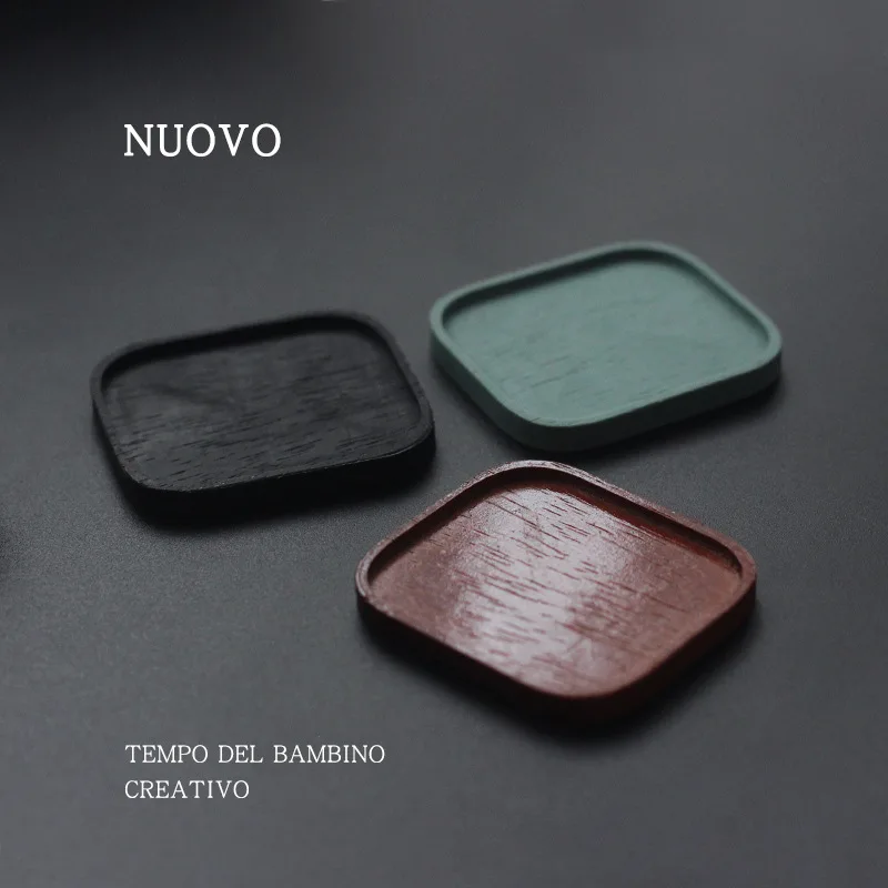 Ob11 بيت الدمية الملحقات مصغرة صينية الشاي لعبة مجسمة محاكاة النمط الياباني واقعية خشبية مربع صينية دمية ديكور