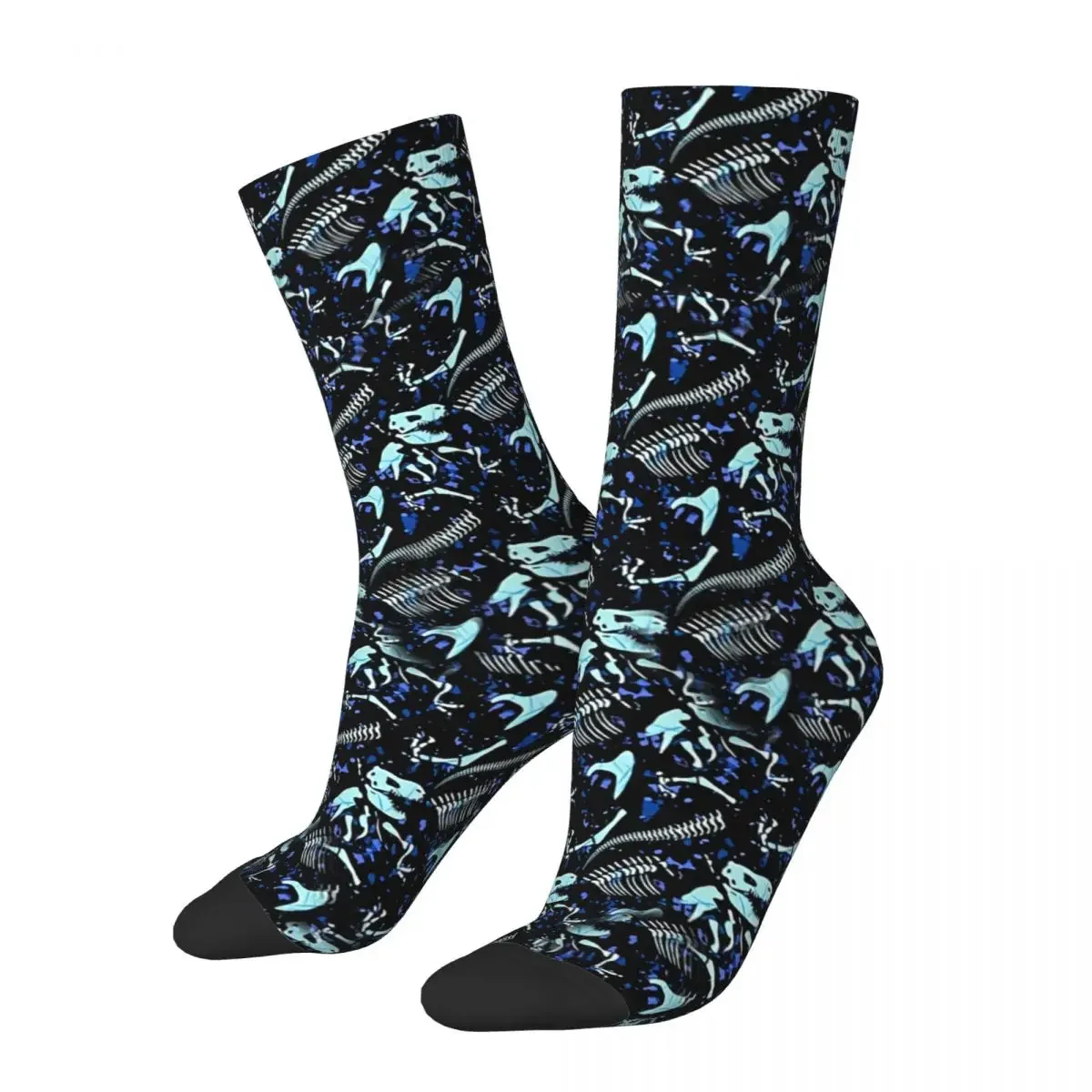 

Hip Hop Retro Fossil Skeletons Crazy Men's Socks Dinosaurs Unisex Street Style Seamless Printed Happy Crew Sock Boys Gift