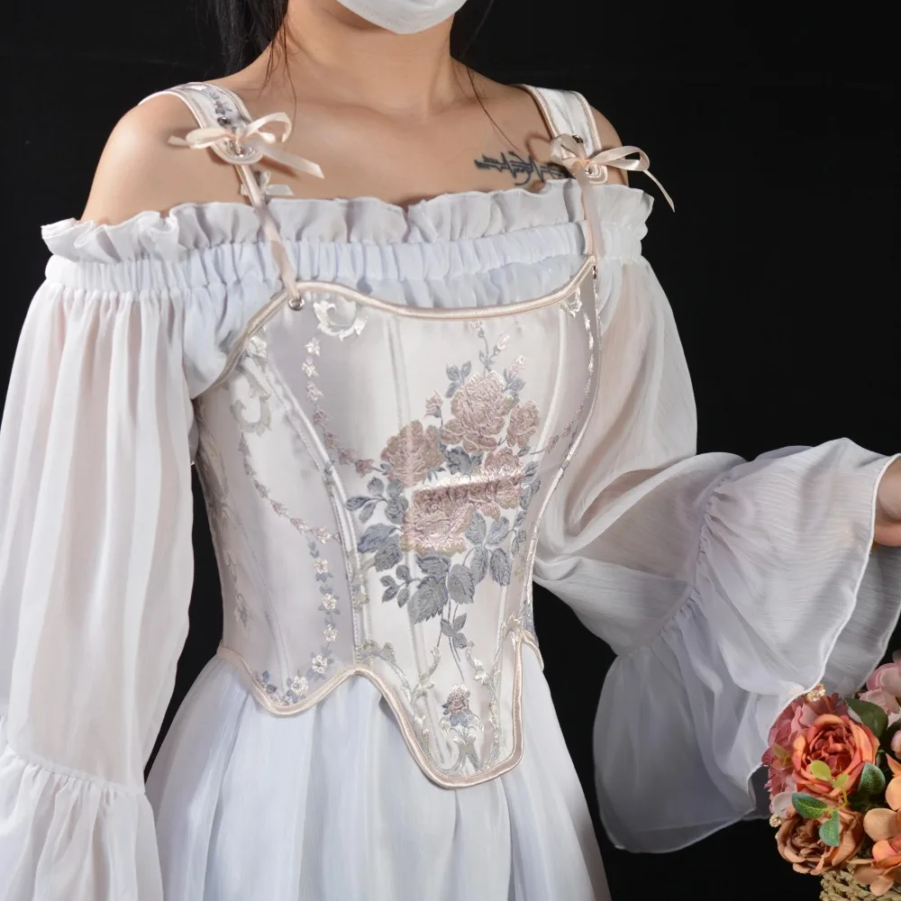 Women's Peony Pavilion Printed Corset Top Spring Summer New Vest Style Underwear Fashion Simple Ladies Bustier Tops