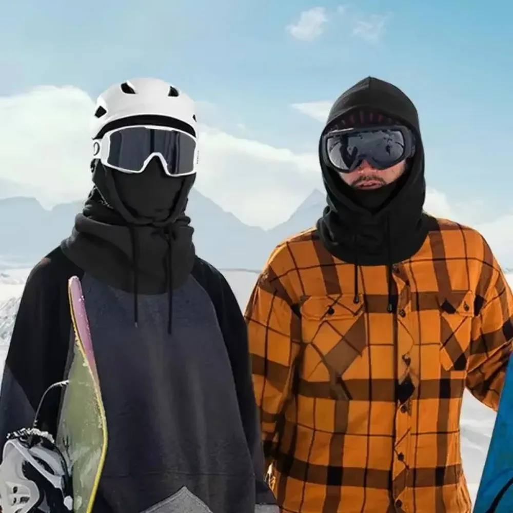 Gorro cálido de invierno 3 en 1 con máscara y cuello pasamontañas a prueba de viento para hombres y mujeres artesanía enmascarada costura tejido protección contra el clima frío