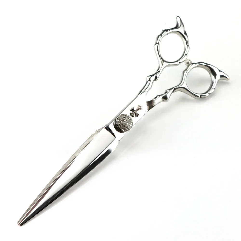 

Professional JP 440c steel 6.8 '' Silver scissor Cross hair scissors haircut barber hair cutting shears hairdressing scissors