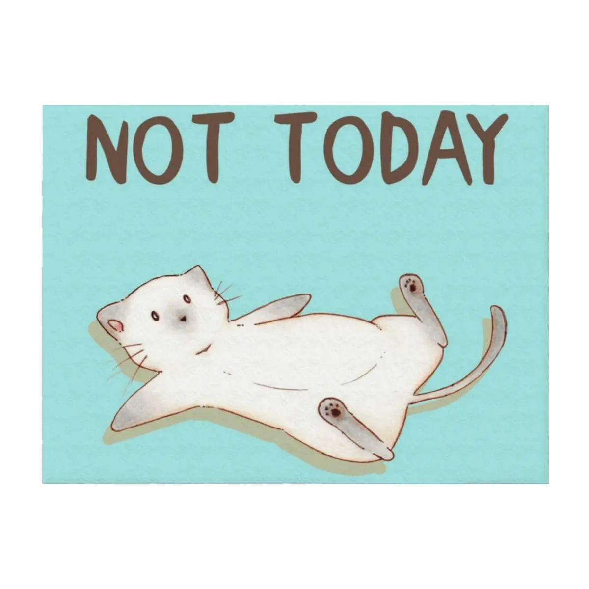 

Not today - Lazy cat Throw Blanket Beautifuls Blankets Sofas Of Decoration Baby heavy to sleep Blankets