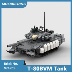 MOC Building Blocks T-80BVM Russian Main Battle Tank Model Vehicle DIY Assemble Bricks Military Educational Toys Gifts 974PCS