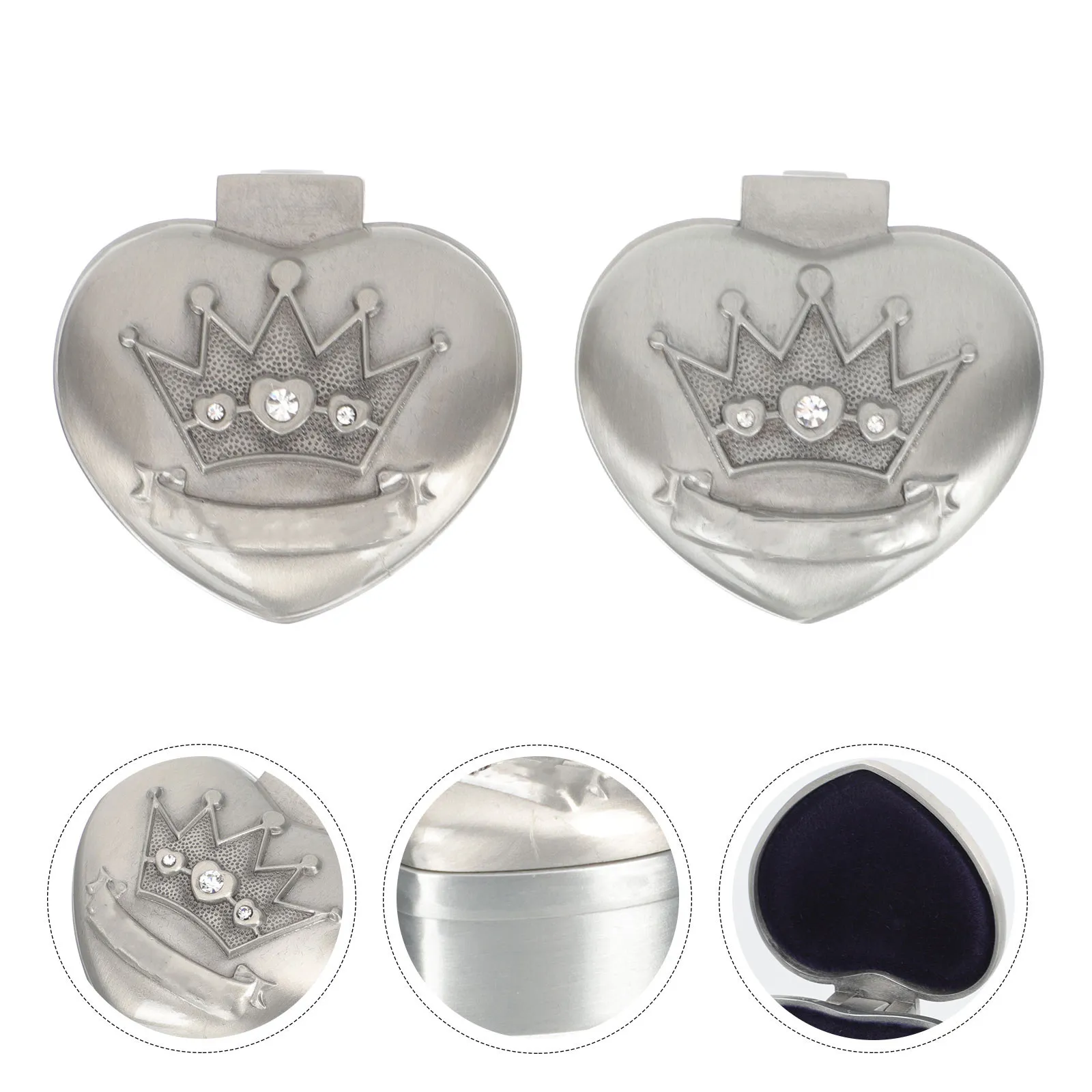 2pcs-alloy-baby-tooth-box-heart-crown-keepsake-safe-storage-container-for-kids-teeth-organizer-memory-holder-tooth-storage-box