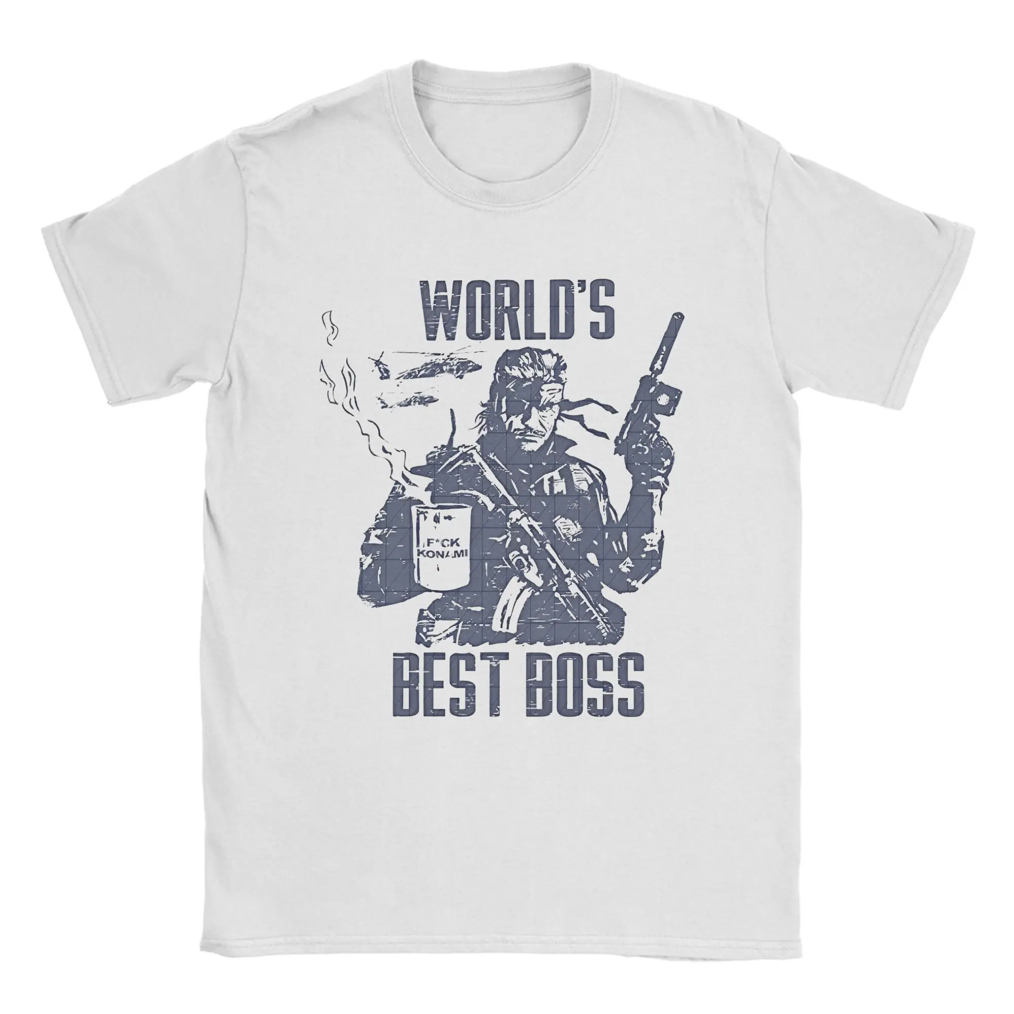 

Мужчины Женщины Metal Gear Solid Best Boss Футболки MGS Game Одежда из 100% хлопка Потрясающая футболка с коротким рукавом и круглым вырезом