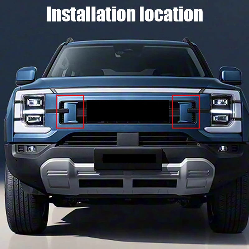 Installation and pasting of matte black exterior modification parts for grille decorative cover For BYD SHARK 6 2024 2025 view 2