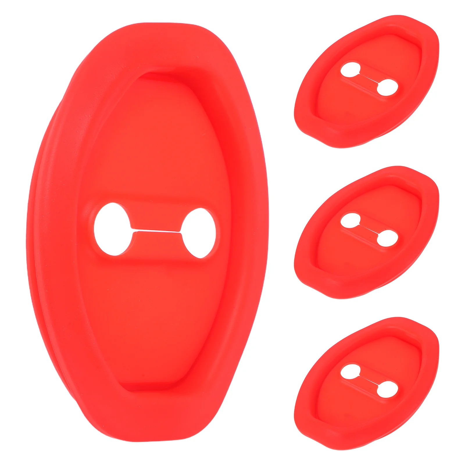 

4Pcs Silicone Door Lock Protective Cover Car Door Latch Protector Universal Shock Absorption Damping Pad for Noise Reduction