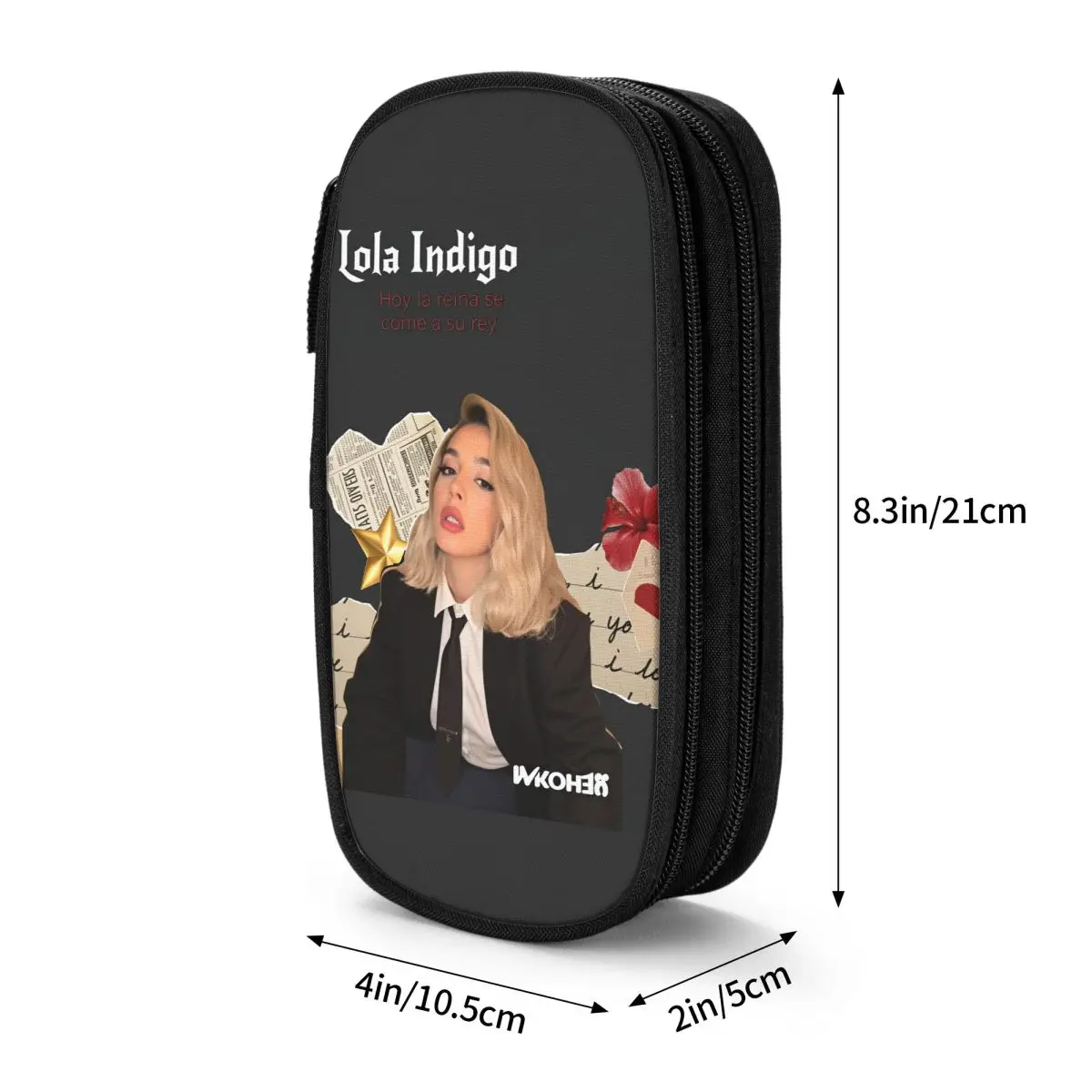 مقلمة جمالية L-Lolas I-Indigos صندوق القلم مقلمة المدرسة صبي فتاة طبقة مزدوجة الرسم منظم قرطاسية #2