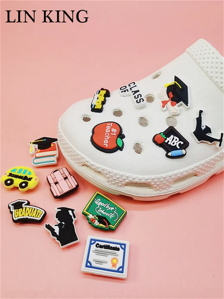 Original Graduation Shoe Charms Decor Funny Women Clog Shoes Decorations PVC Buckle Ornaments Accessories Adult Kids Party Gifts