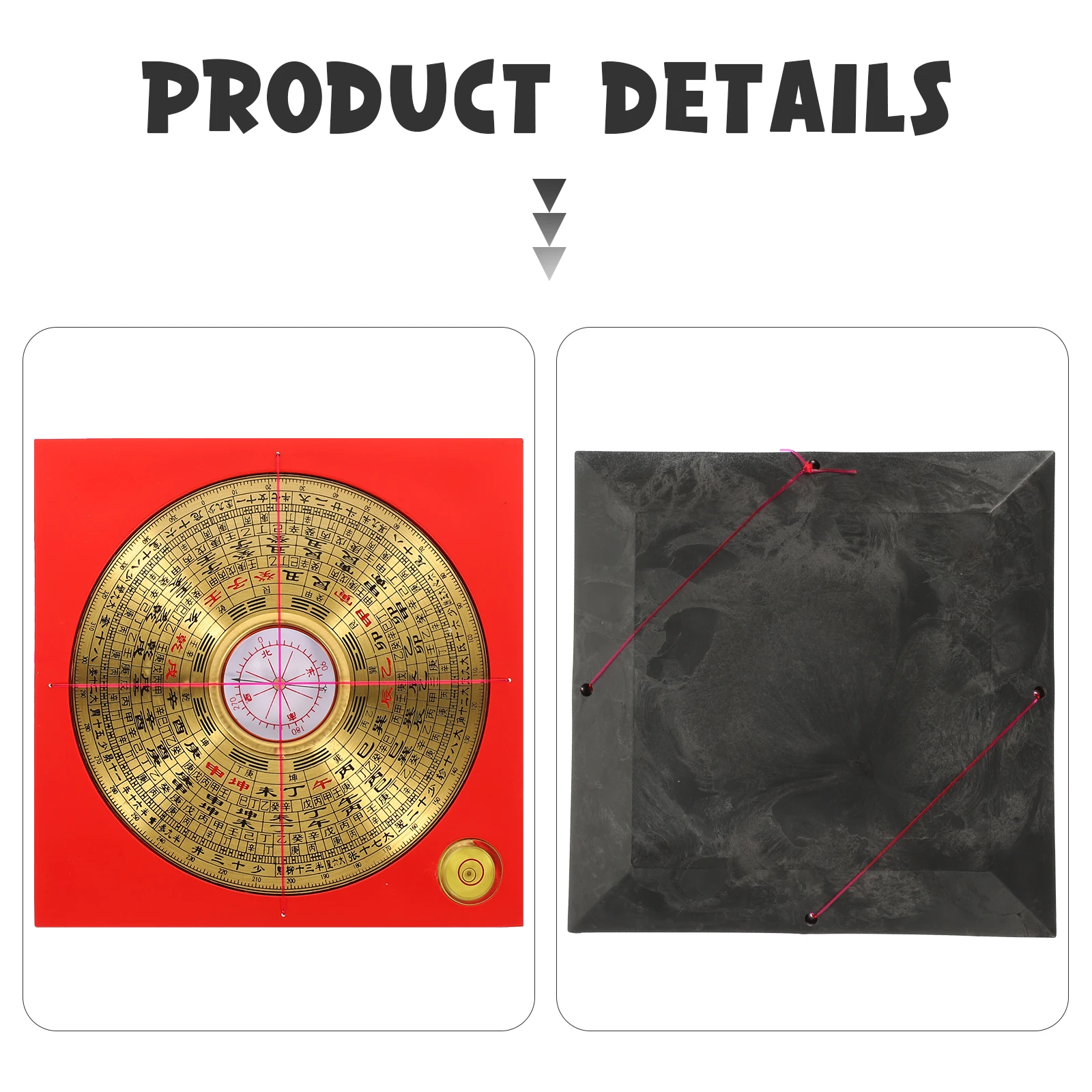 

1 Set Copper Chinese Compass Exquisite Retro Style Portable Small Multi-Functional Metal Taoist Compass For Home Decor Vintage