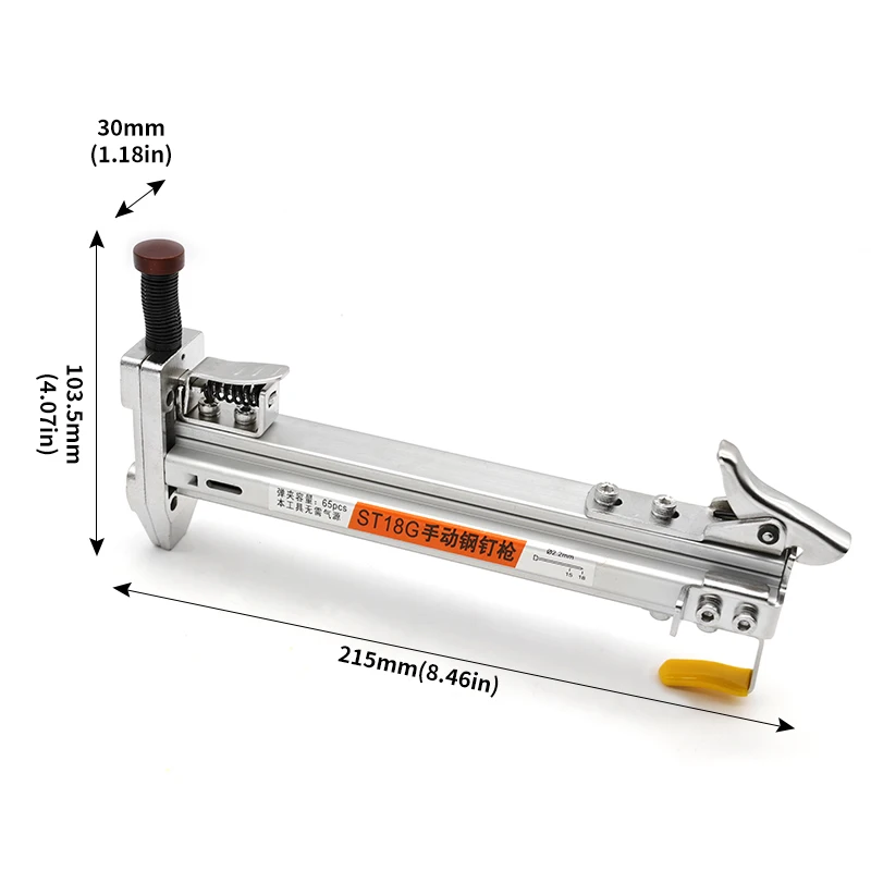 Imagem -06 - Manual de Aço Nail Gun Semi Automática Cimento Nail Gun Slot de Fio Nailing Dispositivo Pregando Máquina Carpintaria Gun Tacker St18