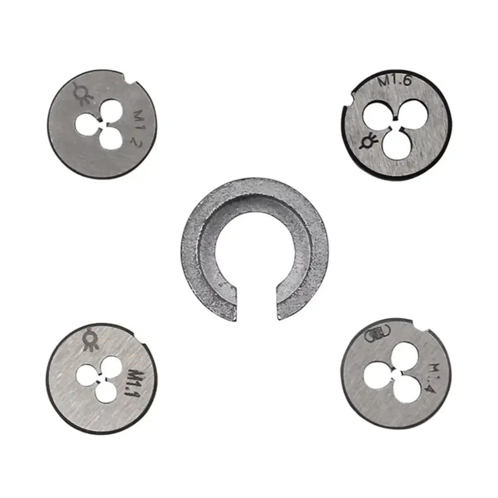 10Pcs Metric Micro Hand Thread Tapping Die Twister Assembly High-speed Steel 6542 Mini Tap Wrench Set M1.1 M1.2 M1.4 M1.6