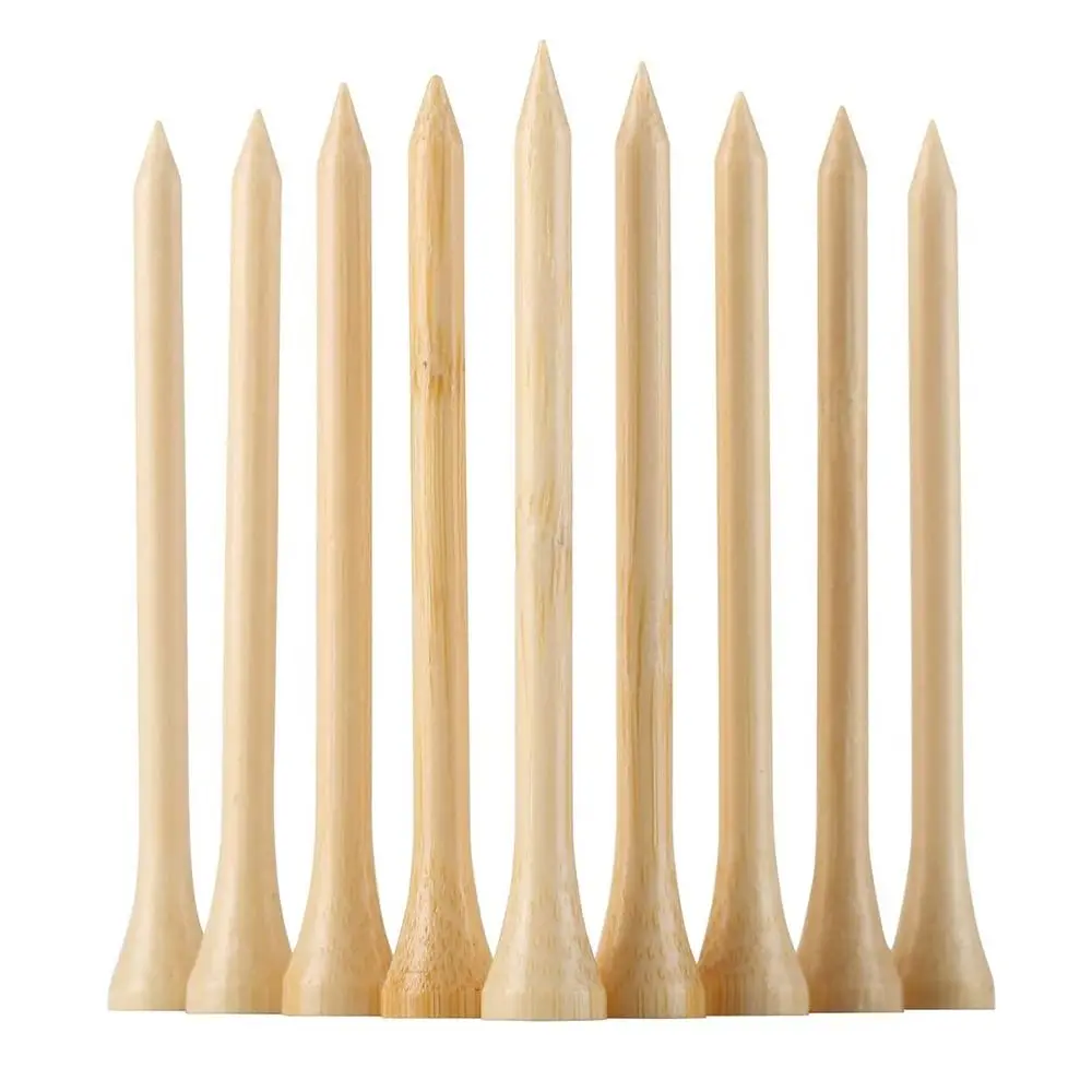 100Pcs Bamboo Golf Pins 42mm 54mm 70mm 83mm Biodegradable Replaceable Golf Tees Stronger Sturdy Golf Holder Spike Sport