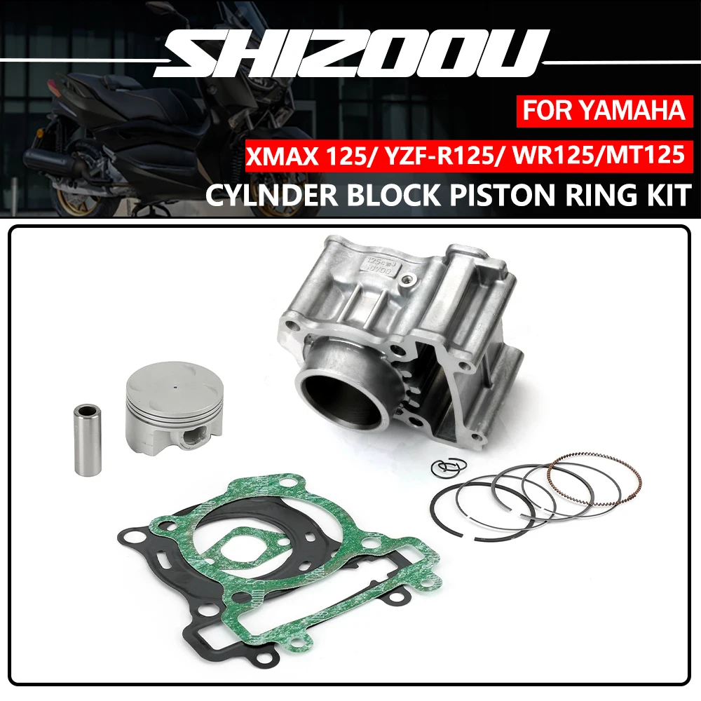 52mm Motorcycle Cylinder Piston Kit For Yamaha XMAX 125 VP 125 X City 125 YZFR125 YZF R125 2008 MT 125 MT125 Yamaha WR125 WR125X