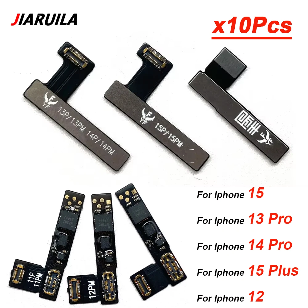 10Pcs，Battery Repair Flex Cable Tag on Built in For Iphone 15 14 13 12 11 Pro Max mini 14 15 Plus Warning Health Repair Battery