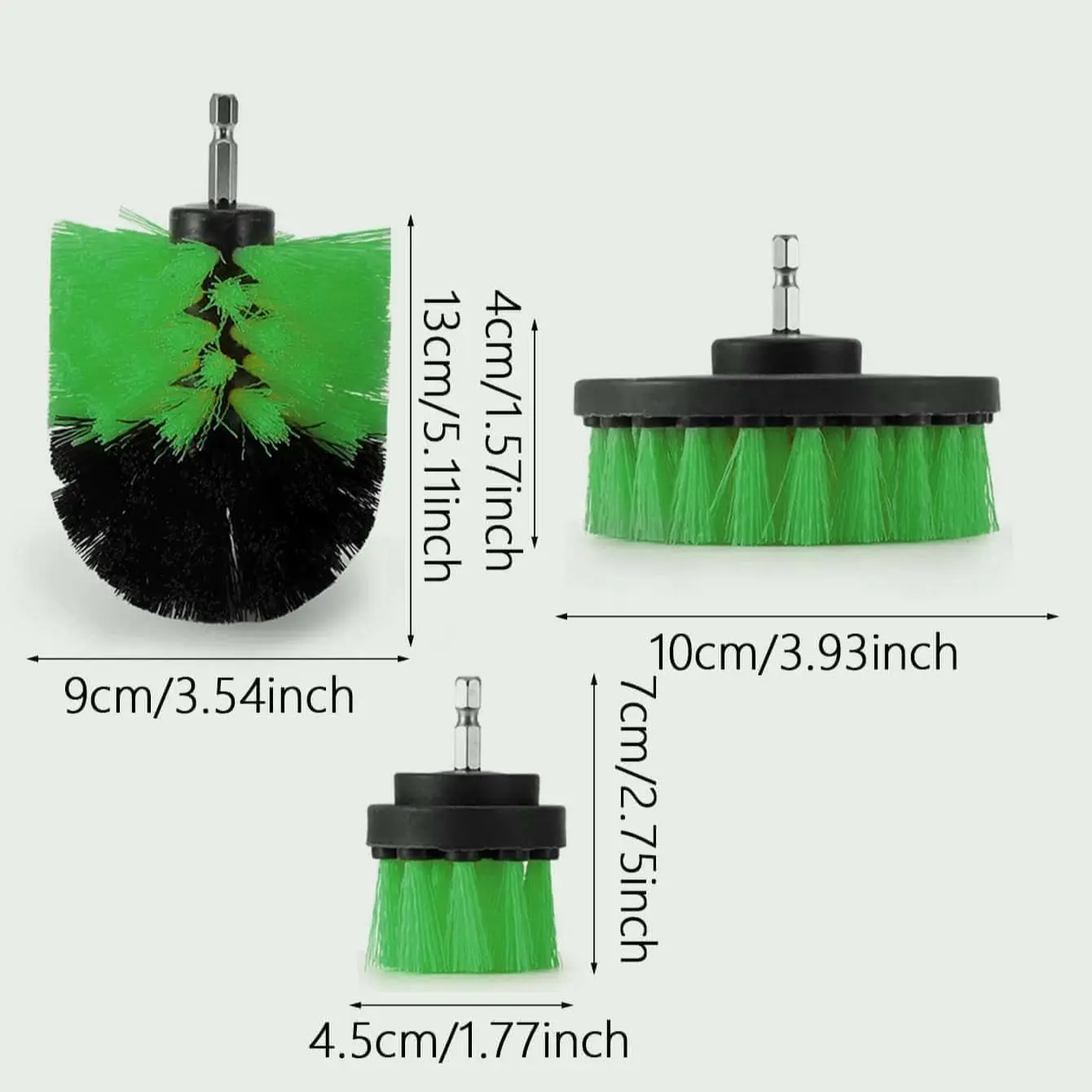 3 pz/set spazzola elettrica per Scrubber Kit spazzola per trapano spazzola per pulizia rotonda in plastica per pneumatici per auto in vetro per