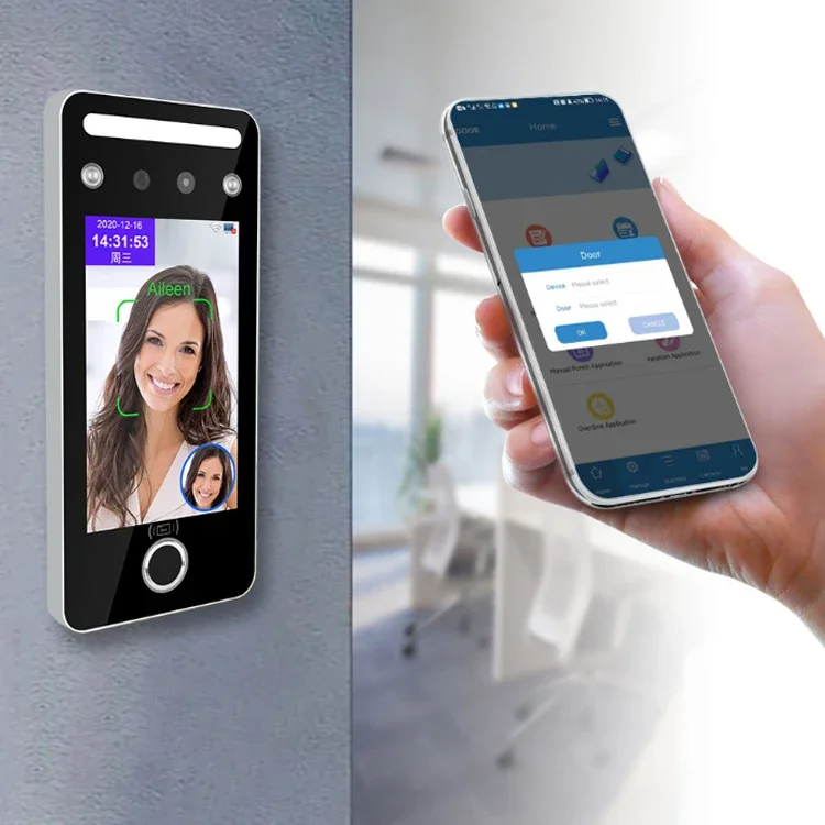 Gesichtserkennungssoftware Anwesenheitsmaschine Türzugangssystem Gesichtserkennung Fingerabdruck Aufzug Zugangskontrolle EU-AI802F