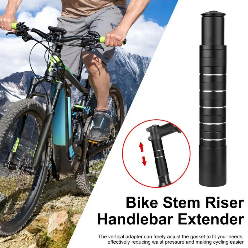 Cycle Stem Riser Extender 28.6mm Adjustable Aluminum Alloy Ride Handlebar Raiser Head Up Raiser Neck Extender For Mountain Cycle