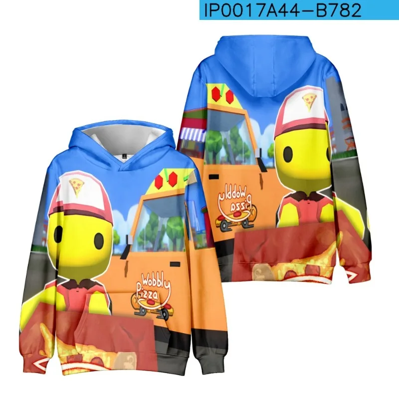Jeu chaud Wobbly Life série sweat à capuche personnage de dessin animé impression 3D hommes et femmes mode pull décontracté sweat à capuche
