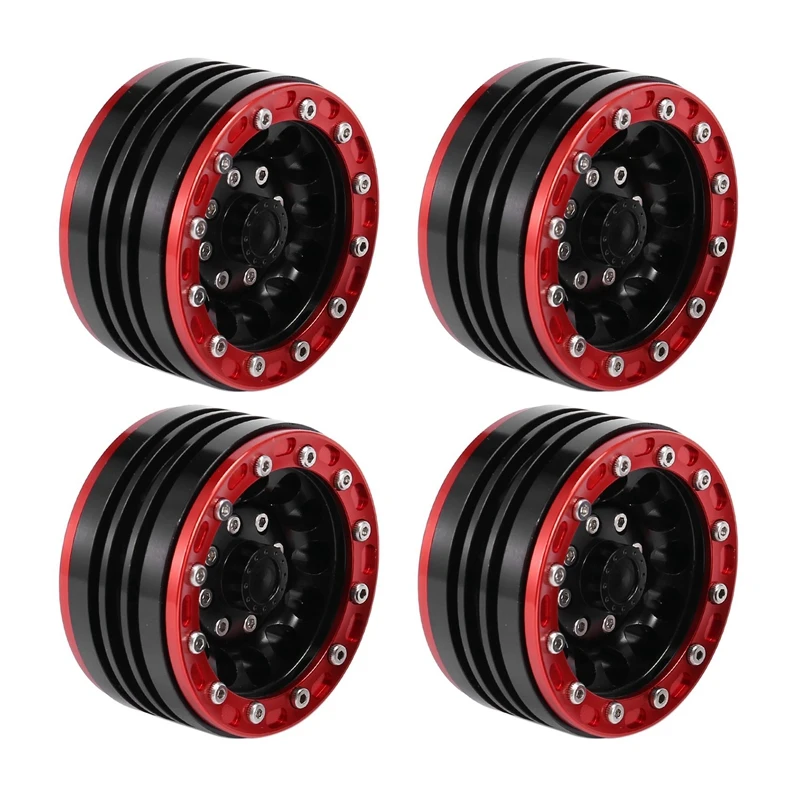 4PCS Metall Beadlock 1,9 Radnabe Felge Für 1/10 RC Crawler Axial SCX10 90046 AXI03007 Traxxas TRX4 RC4WD D90 Yikong