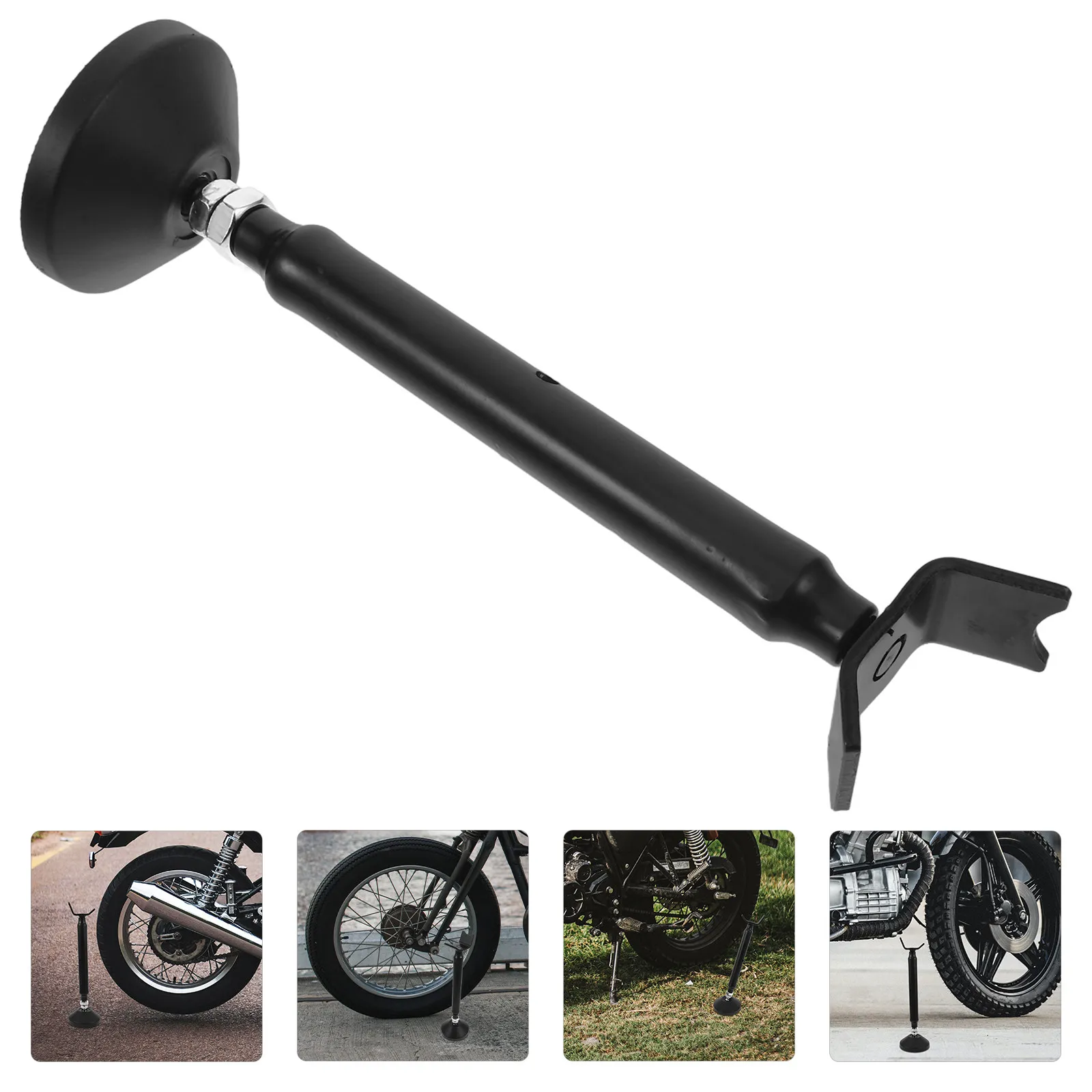 Motorcycle Lift Jack Adjustable Heavy Duty Iron Foldable Portable Motorcycle Wheel Lift Stand for Front Rear Wheel Maintenance