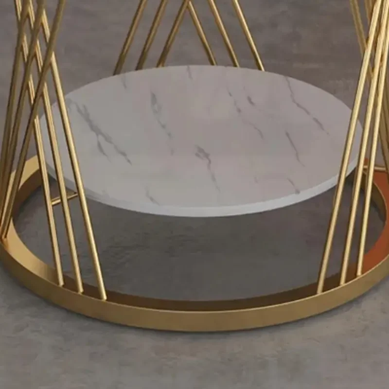 Salon Marble Side Table Black Gold Retro Luxury Side Table Storage Industrial Mesa Plegable Luxury Couchtisch Trendy Furniture