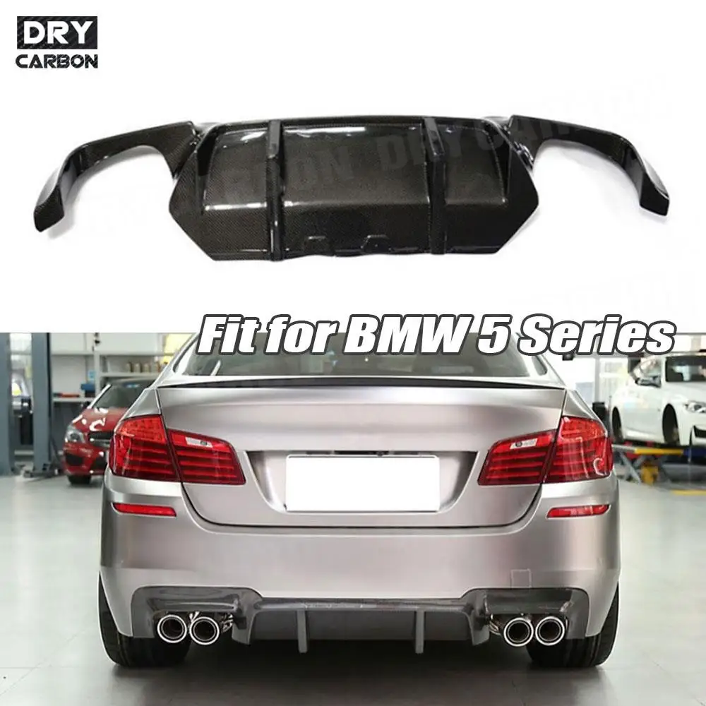 

Rear Bumper Extension Covers For BMW 5 Series F10 M5 Sedan 2012-2017 Rear Lip Diffuser Carbon Fiber Car Accessories