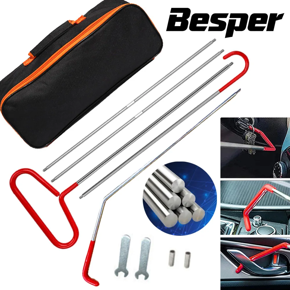 Car Tool Kit, Stainless Steel Assorted 5th Wheel Pin Puller, Long Distance Hook Tool, Long Reach Tool, Pull Hook J-Hook