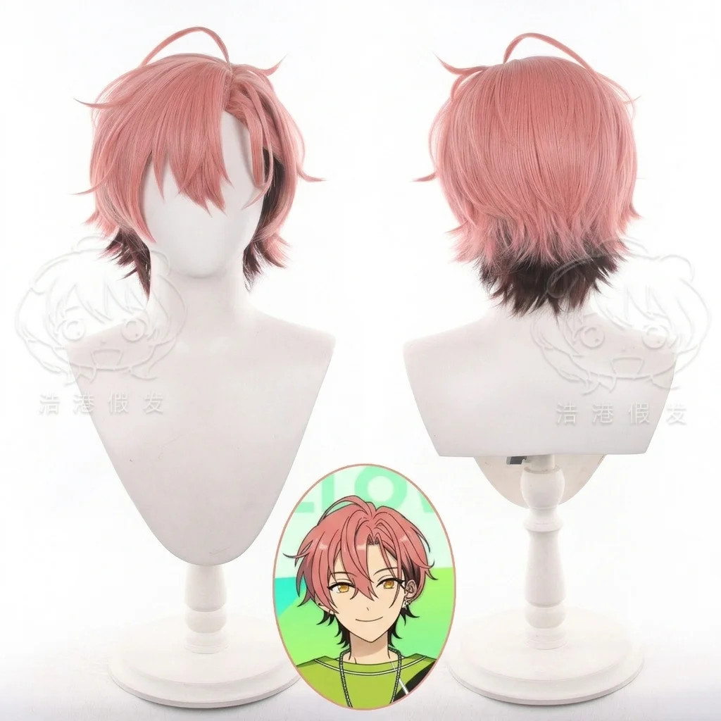 peruca-de-cosplay-ensemble-stars-kuon-mashu-rosa-e-marrom-misto-curta-enstars-mellow-dear-us-peruca-sintetica-resistente-ao-calor-para-festas