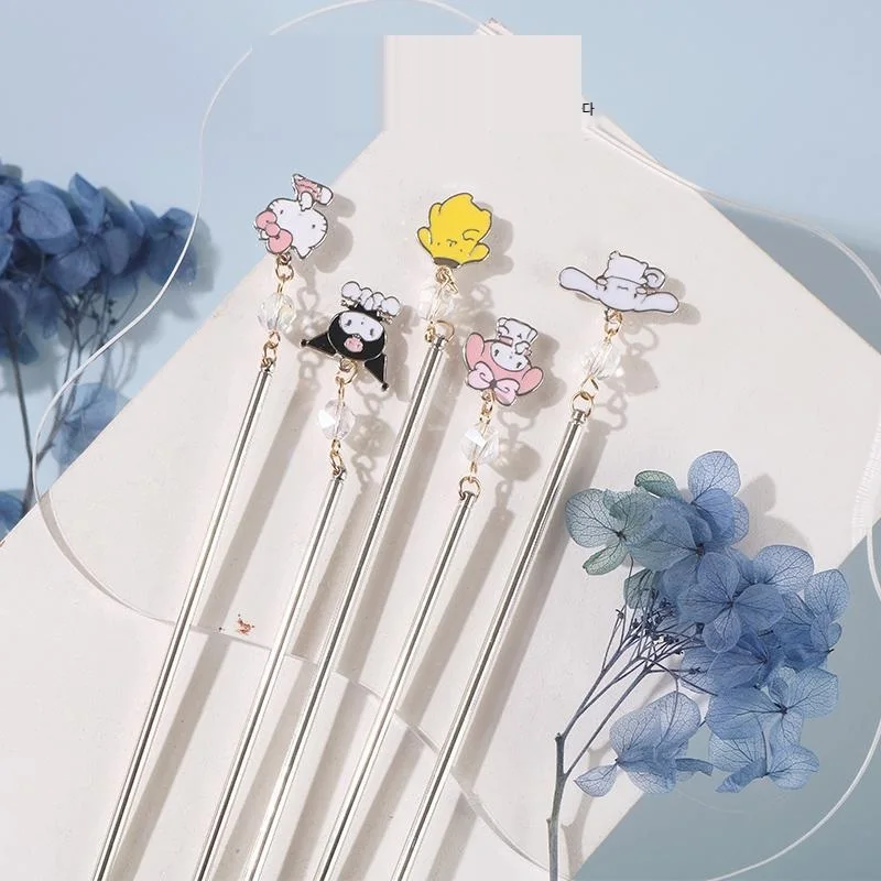 

Sanrios Kawaii Hairpin Hello Kittys Girl Hair Clips Versatile Fashion Hairpin Sweet Hot Sell Creative Simple Gift for Girlfriend
