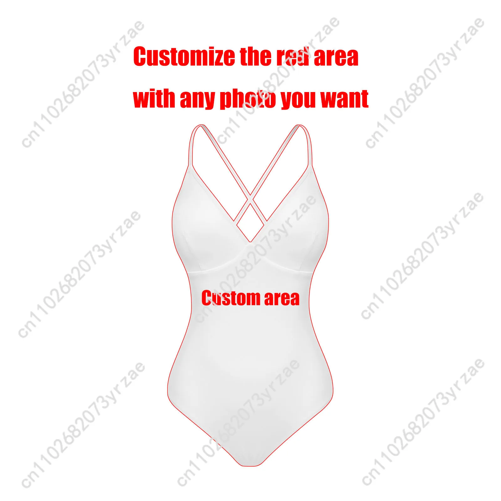 The White Stripes V-neck Halter Back Swimsuit Womens Personalized Bikini Pool Party Beach Sexy Swimwear Customize Bathing Suits